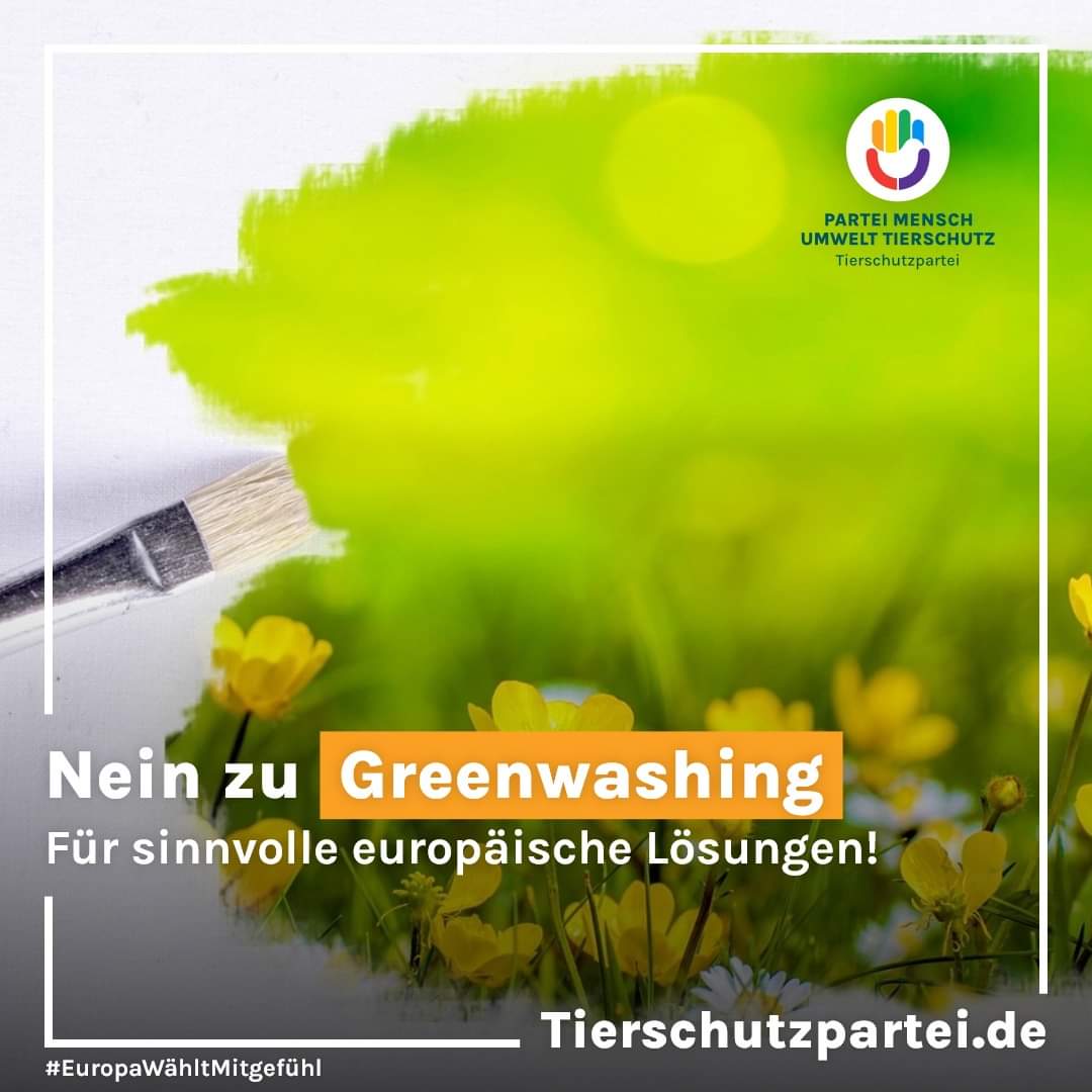 Wir sagen Nein zu #Greenwashing! Der Green Deal der EU-Kommission gegen Täuschung durch Unternehmen ist lobenswert, doch Regelungen dürfen KMUs nicht überlasten. #Klimaschutz muss pragmatisch sein. Wir fordern flexiblen, fairen Kampf gegen Greenwashing! #Europawahl