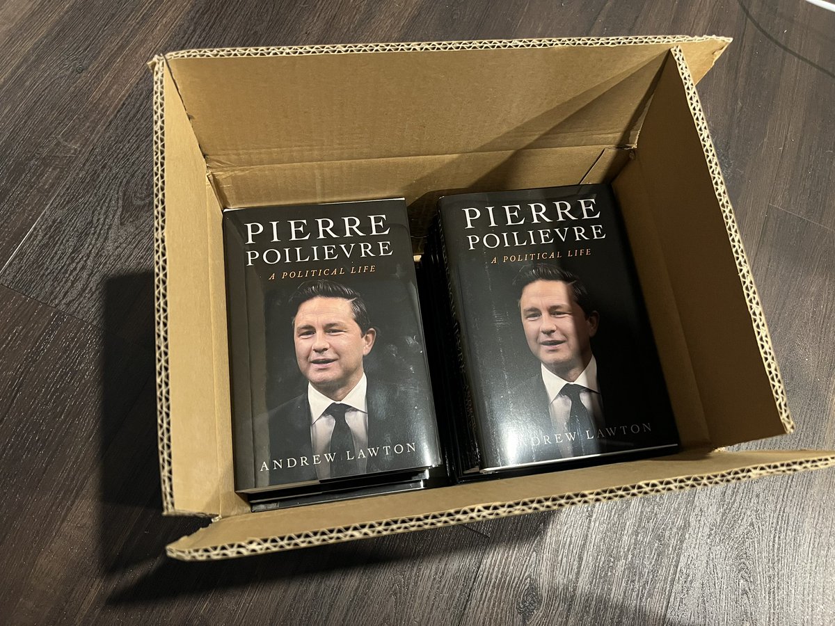 Special delivery just turned up! Pierre Poilievre: A Political Life comes out May 28, but it’s available for preorder now so get in there.