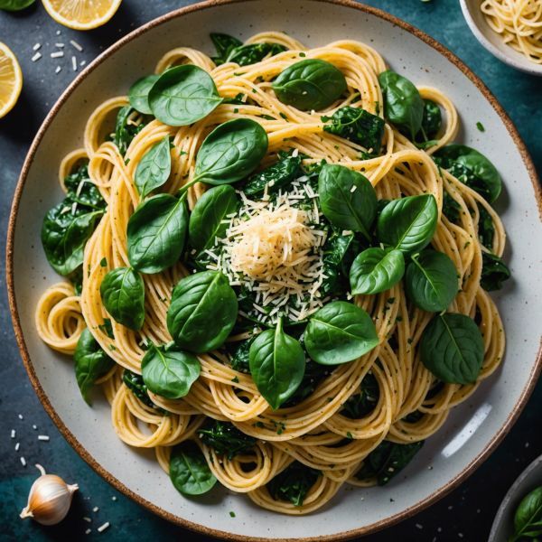 Check out today's recipe: Spinach and Garlic Parmesan Pasta. A delightful and simple vegetarian main dish that combines the freshness of spinach with the rich flavors of garlic and Parmesan.  buff.ly/4aHvao7 #cooking #food #recipeideas #AI