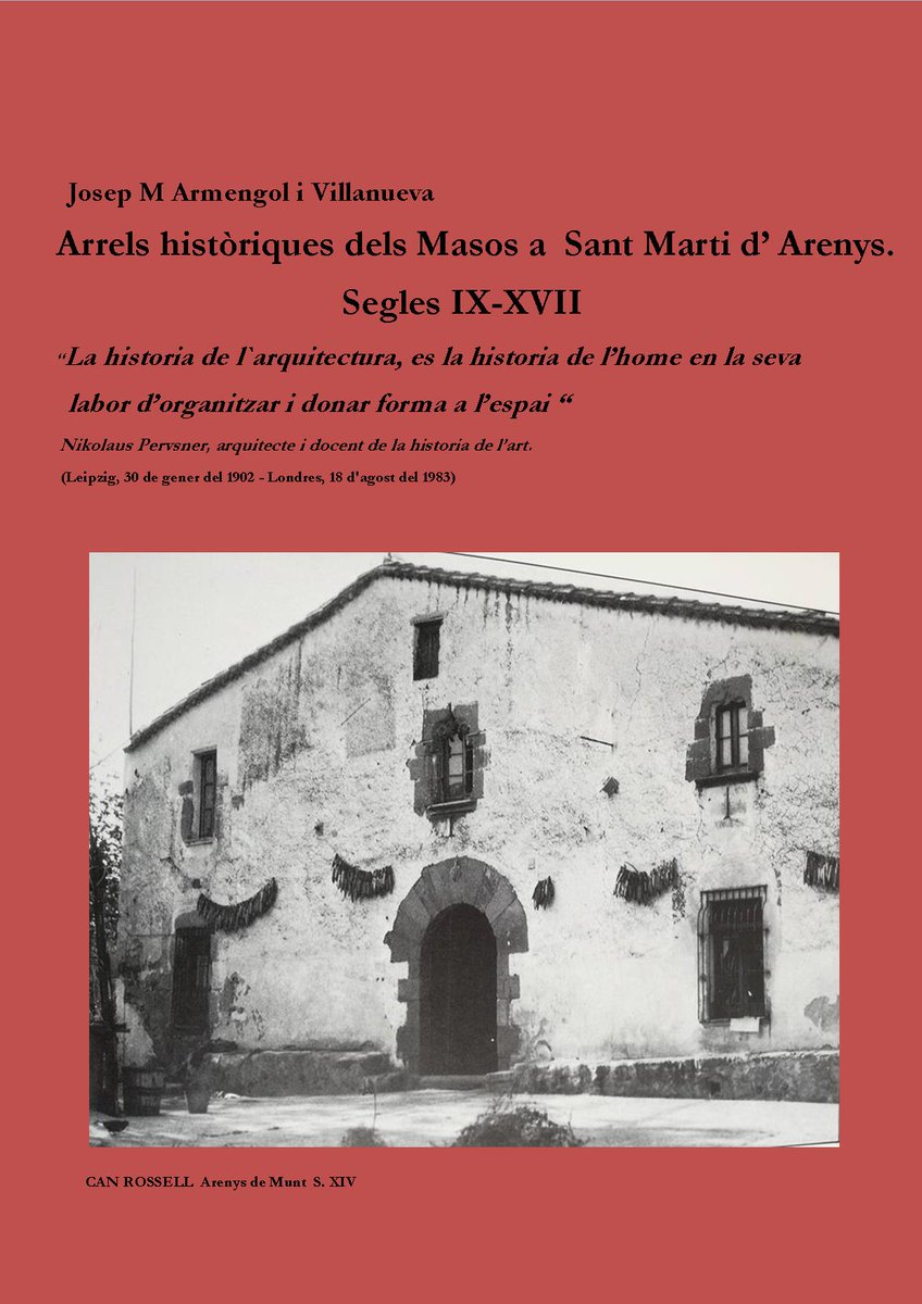 La meva recerca històrica sobre els Masos de Sant Martí d'Arenys. Actualment compost per Arenys de Munt, Arenys de Mar i part de Caldes d'Estrac, on la riera era la partió entre el comtat de Girona i Barcelona igual partió dels Bisbats de Girona i Barcelona fins avui..