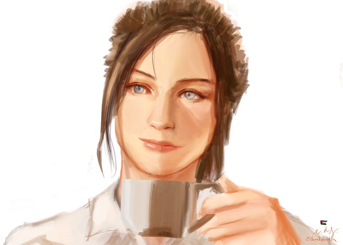 She needs her coffee.#ClaireRedfield #REBHFun