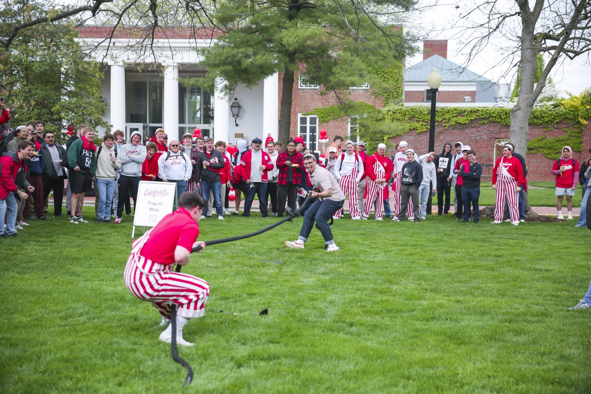 WabashCollege's tweet photo. The party has started on campus with festivities, food &amp; T-shirts! #CelebrateWabash https://t.co/dWNImwRKS5