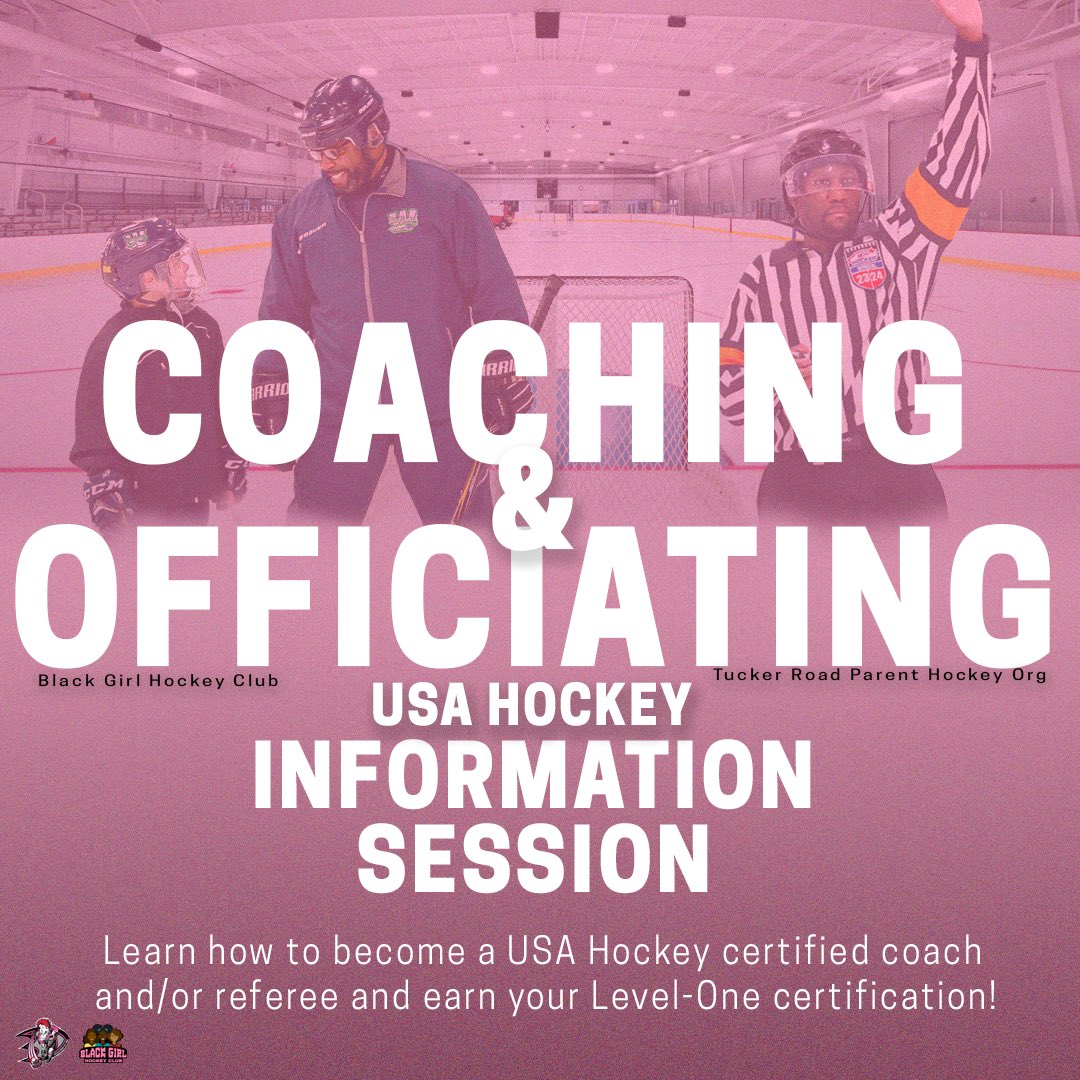 Want to learn how to become a @usahockey certified coach and/or referee? Now’s your chance! Join BGHC and @TuckerRdDucks in MD June 11-12 as we host a free info session detailing how to kickstart your officiating/coaching journey! To register: email stepup4children@gmail.com