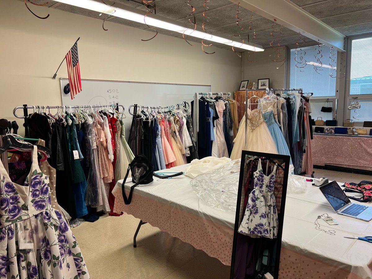There are over 60 dresses that have been donated to this afternoon’s “Say Yes to the Dress” program!!!!

This is a great addition to Helen Fort, and we can’t wait to see our students take advantage of this opportunity!!!

Come to Room 43 after school today!