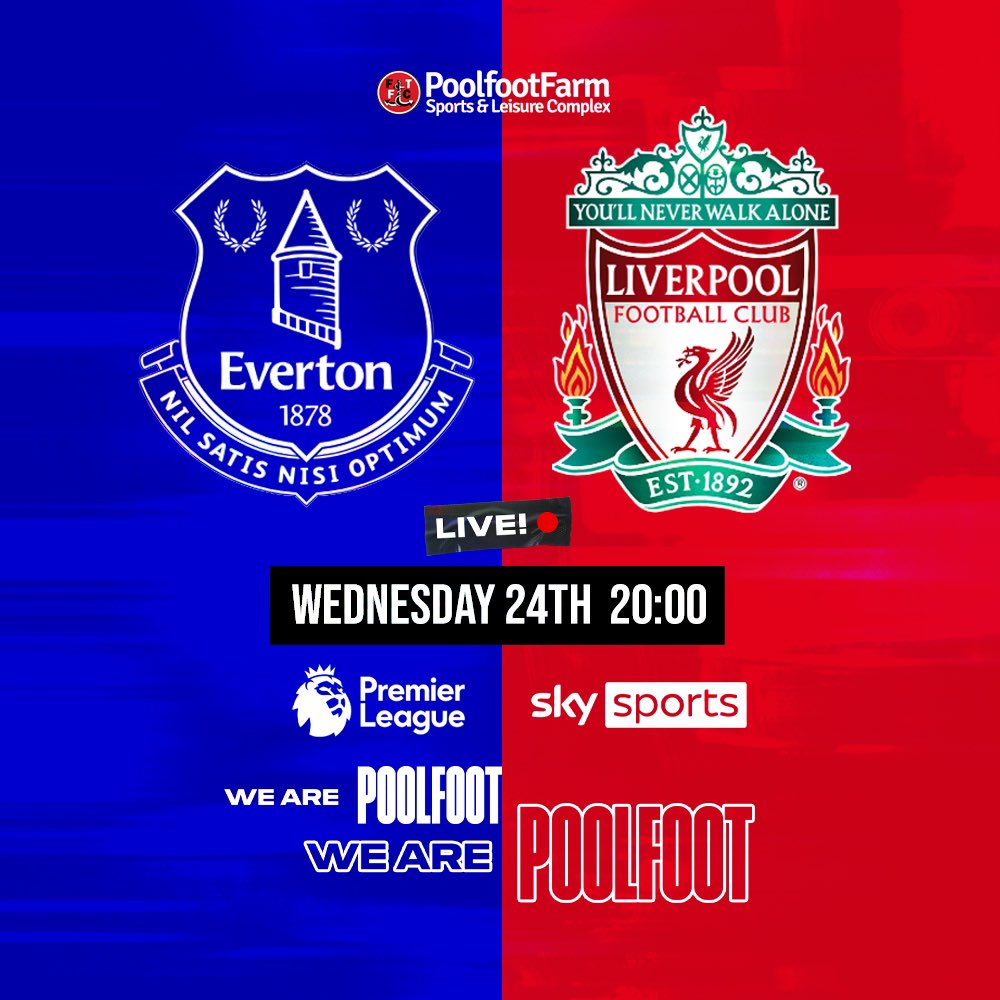 The Mersey Side derby down at Poolfoot in the Sun! ☀️ See you tonight! 🤝