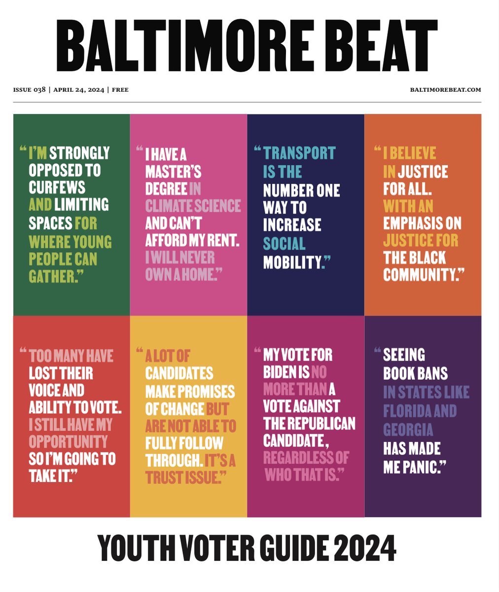 Young people in Baltimore have their own election guide thanks to @baltbeat @BaltimoreBanner @MorganStateU @marylandpubtv @WYPR881FM @wideangleym linktr.ee/admin