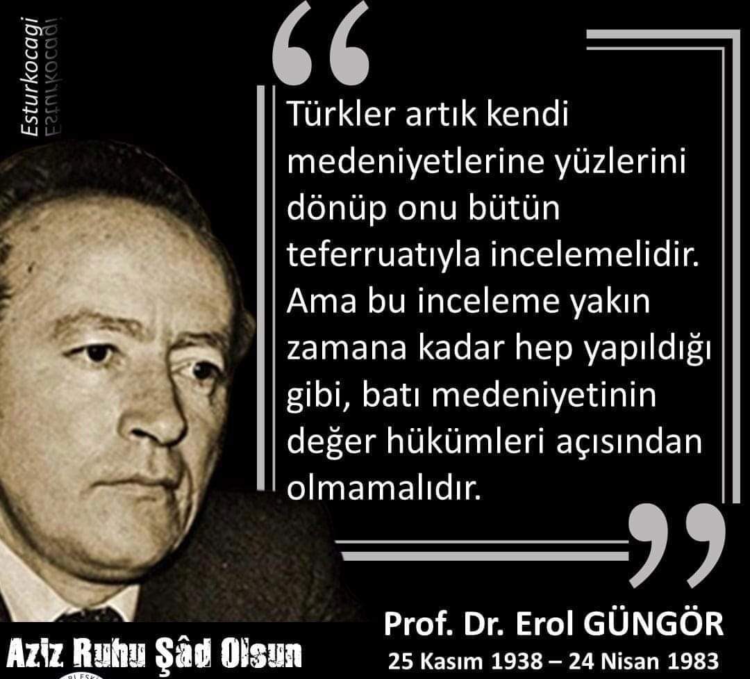 Ebediyete irtihalinin 41' inci yıl dönümünde, Prof. Dr. #ErolGüngör'ü rahmetle anıyoruz. Ruhu şad, mekânı cennet olsun.