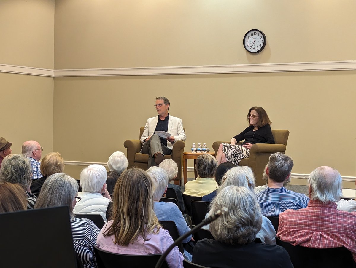 mccullerscenter's tweet photo. There was a great discussion at yesterday's event with Mary Dearborn, author of Carson McCullers: A Life! Nick Norwood interviewed Mary Dearborn about her research process, most surprising findings, and the friendships and relationships of Carson McCullers. https://t.co/dXJ0pwtJUy