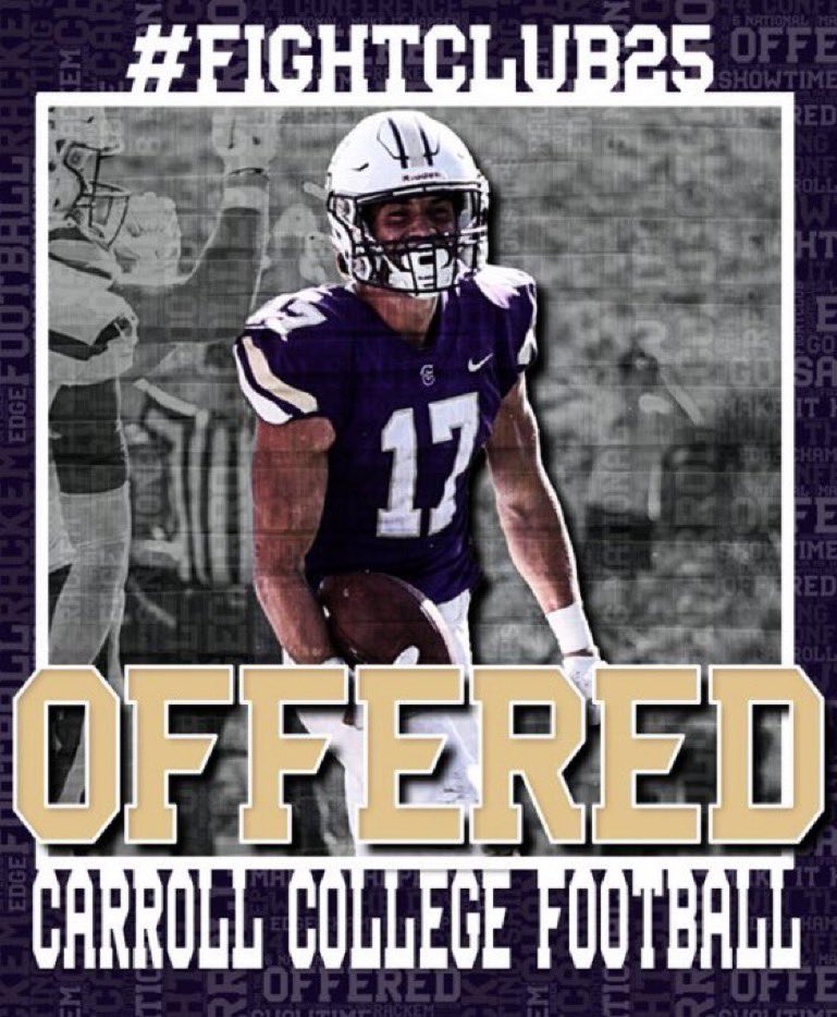 After a great call with @CoachTPurcell I’m excited to receive an offer from @FootballCarroll 🐶 @RandyBandelow