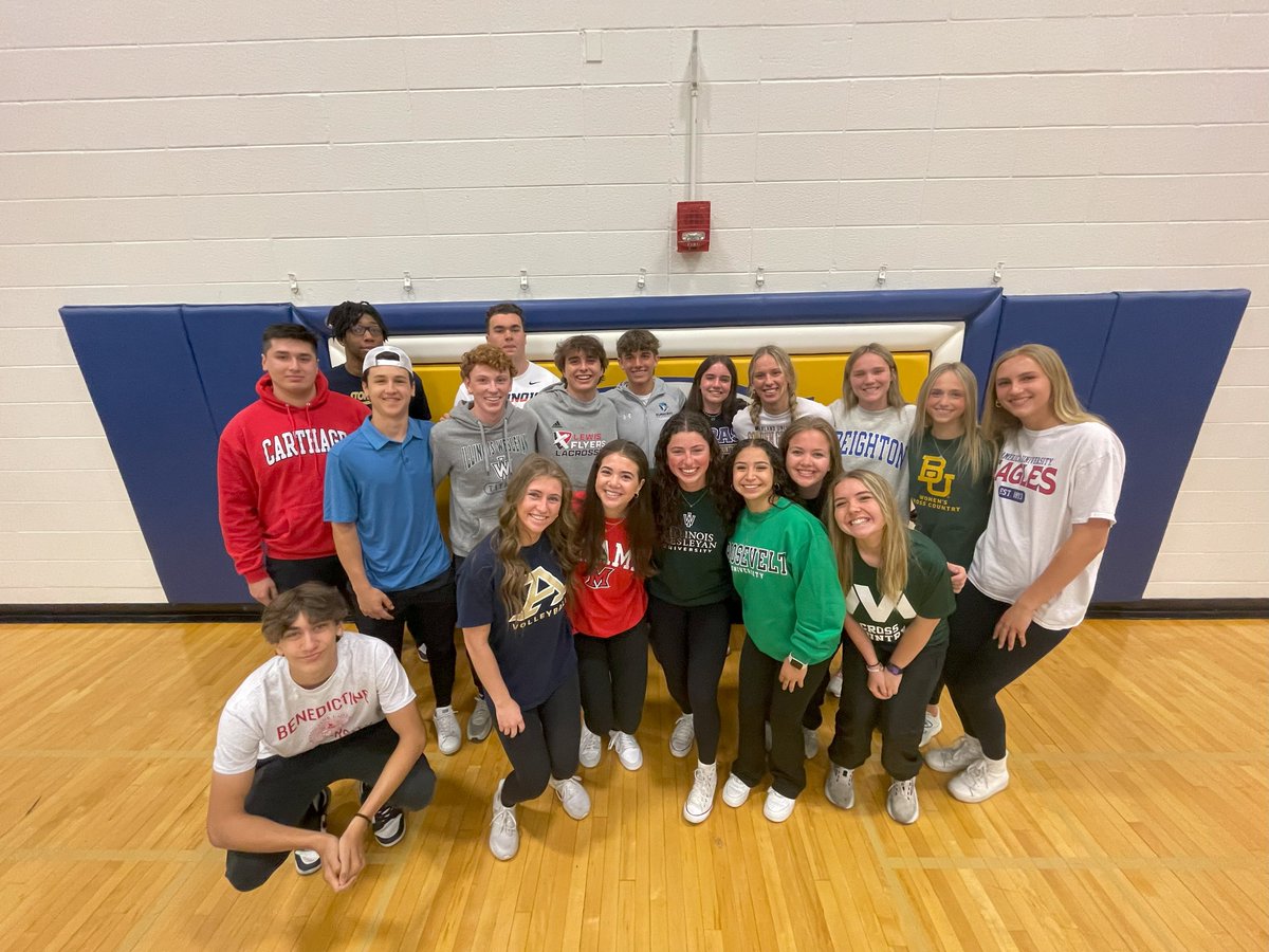 EaglesAthletics's tweet photo. Congratulations to our Class of 2024 Student-Athletes that are continuing their academic and athletic careers in college! #EaglesFLY https://t.co/n40zYbAFag