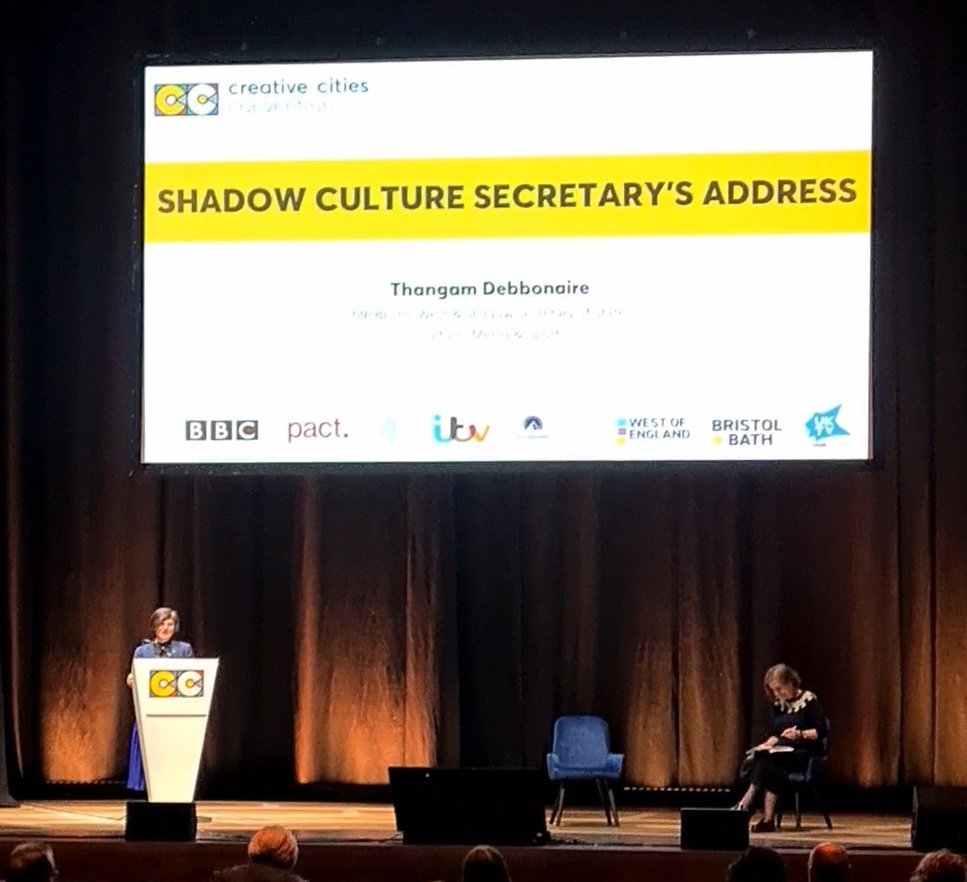 Leesamae's tweet photo. Encouraging words from Shadow Culture Secretary, @ThangamMP  at #CCConventionUK earlier this morning. 
Lovely to meet you and talk about the North East @nescreen_ https://t.co/9RdN0syKlb
