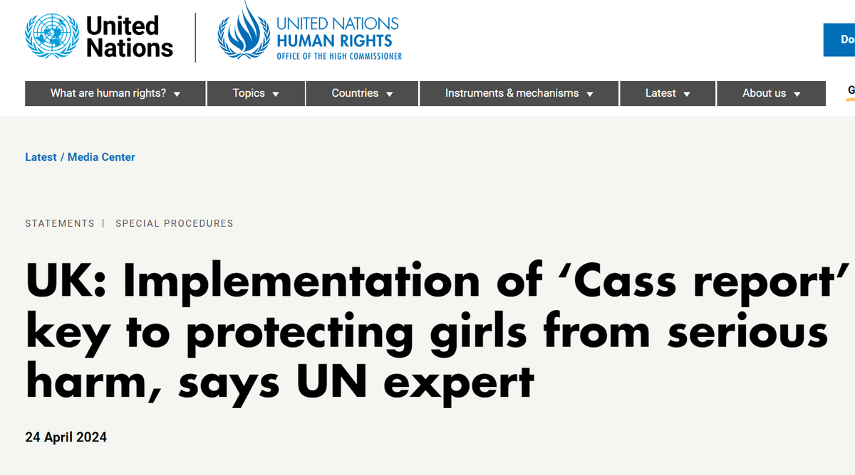 Implementation of #CassReview key to protecting girls from serious harm, says UN Special Rapporteur on violence against women and girls, Reem Alsalem (<a href="/UNSRVAW/">Reem Alsalem UNSR Violence Against Women and Girls</a>).