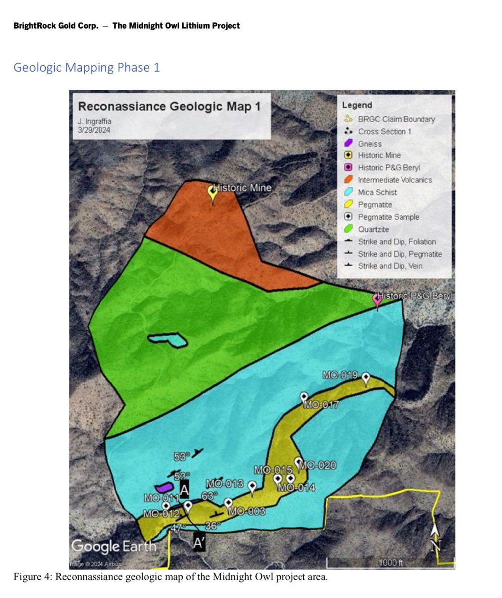 Stonemonsta2's tweet photo. $BRGC PHASE 1 REPORT OUT 👀
@brightrock_corp making great progress in defining the geology seen prior in the hyperspectral data!
These encouraging results are bringing another larger and more elaborate surface exploration program to the Midnight Owl #Lithium Project https://t.co/Es2AqnA5q9