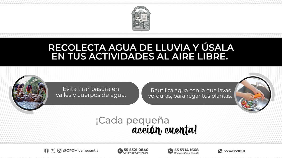 👇💦 Con estas pequeñas acciones podemos marcar una gran diferencia. ¡Cuida el agua, cuida el medio ambiente! ¿Quieres ser parte del cambio? 🤔💧 #CulturaDelAgua #CaptaciónDeAgua