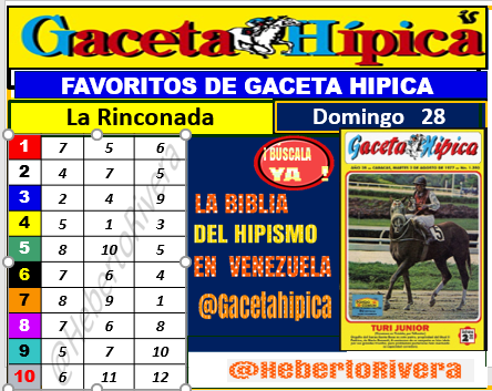 #Hipismo #24Abri #27Abri Favoritos de Gaceta hípica para el domingo 28 la Rinconada síguelos en  X como <a href="/Gacetahipica/">Gaceta Hípica Oficial</a>  y Recuerda comprar tu Revista en tu Kiosco más cercano
