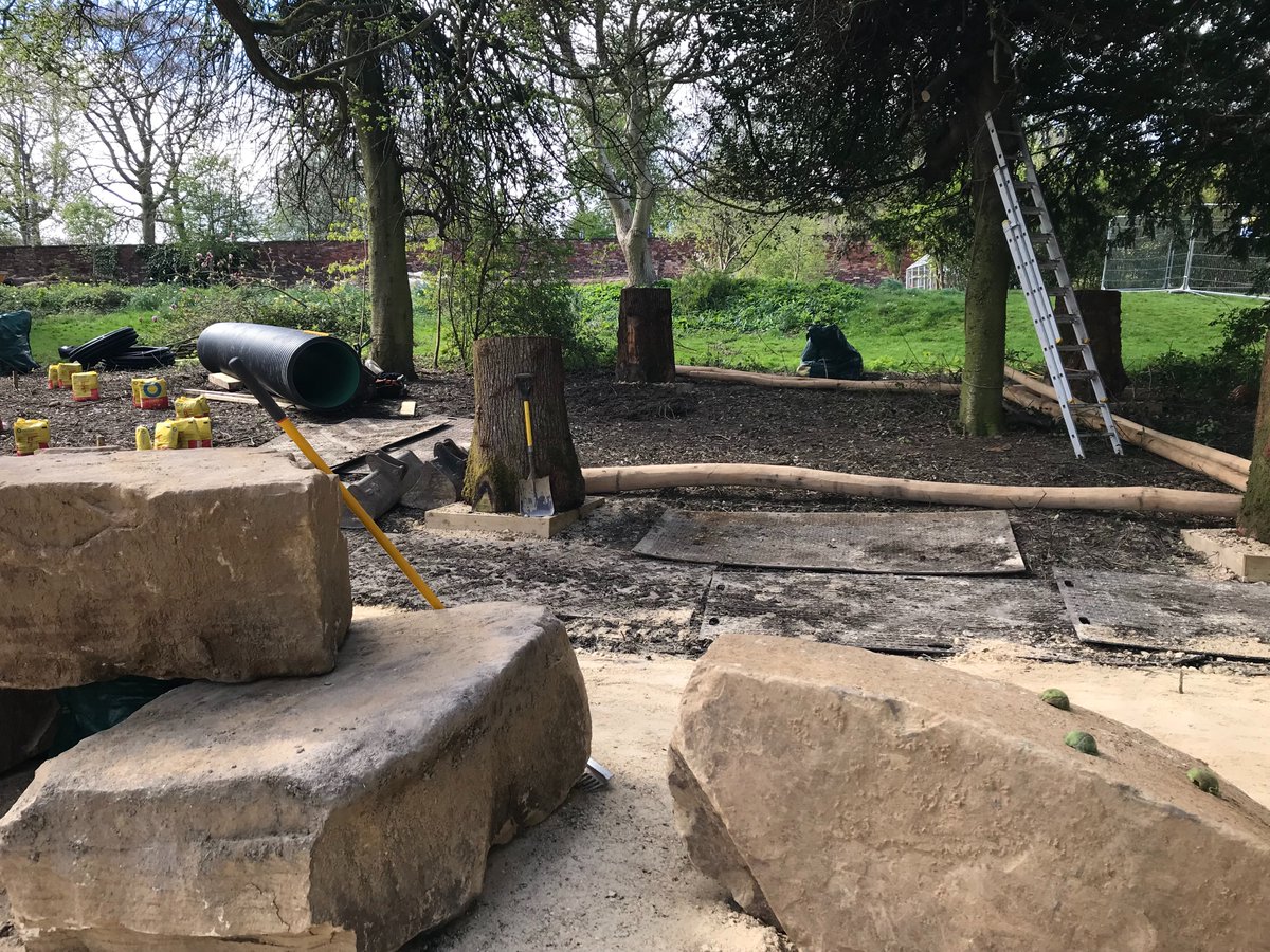 Soul Education are onsite, transforming our woodland areas to create exciting new zones for outdoor learning and creative and imaginative play in the Junior School. We can't wait to see the final results! #hocage #BGSfamily