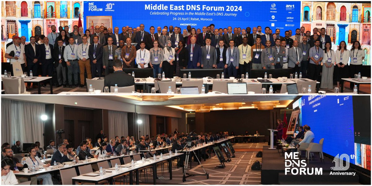 Thank you to everyone who joined us for an incredible kickoff to the Middle East DNS Forum 2024! Your insightful contributions and vibrant discussions made Day 1 truly memorable. 
Looking forward to more enriching conversations tomorrow! 
<a href="/AnrtPage/">ANRT (Page Officielle)</a> #ICANN #MEDNSF2024
