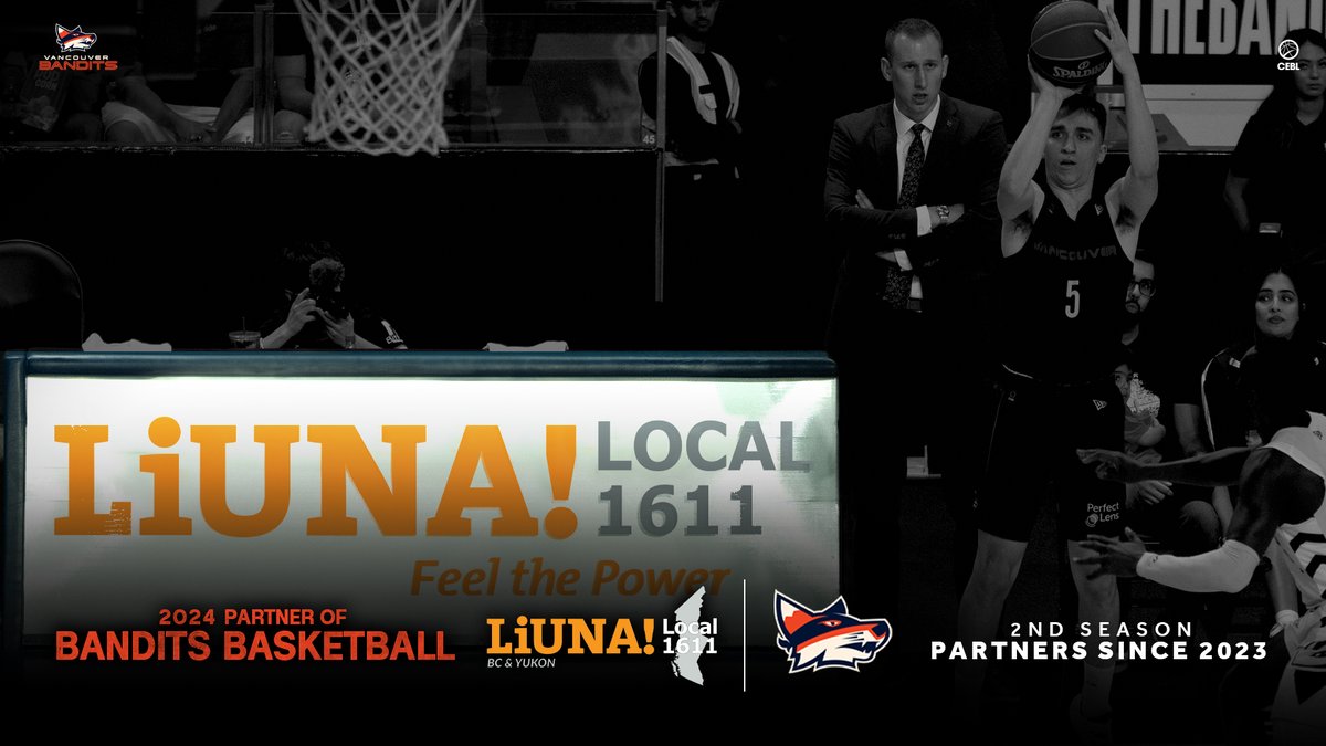 We are pleased to welcome back @LiUNA1611 as an Official Partner of Bandits Basketball for the 2024 season. 🤝

Look out for @LiUNA1611's on-court signage this season at all Bandits home games at @LangleyEvents. 

#LikeABandit