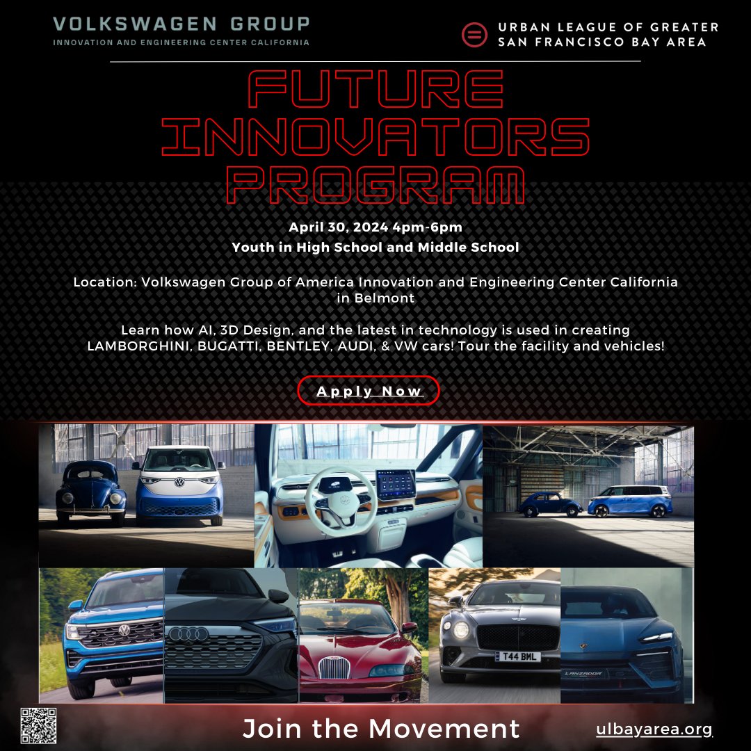 ULBayArea's tweet photo. Join us for an exclusive event where technology meets luxury on wheels! Discover how cutting-edge advancements like AI and 3D Design are shaping the future of some of the world’s most iconic car brands: Lamborghini, Bugatti, Bentley, Audi, and VW. https://t.co/tuqIvJmDJp