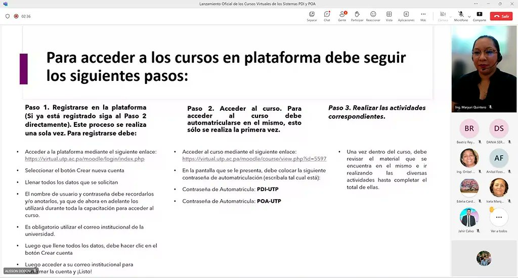 Lanzamiento oficial de los Cursos Virtuales de los Sist. PDI y POA, tienen como obj. capacitar al personal de la UTP en el uso efectivo del Sist. PDI-UTP y la Plataforma POA, en cumplimiento con el Proyecto 1.1 del Plan de Mejoramiento Institucional Ajustado (PMIA). 
#utppanama