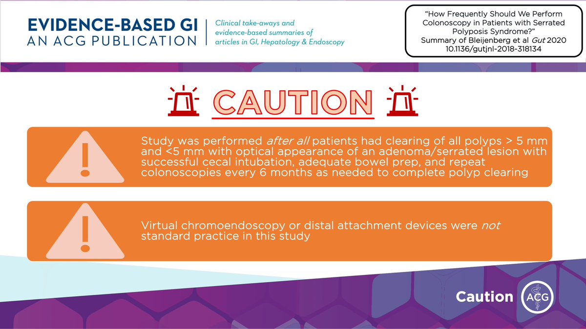 @bengnonny @ACG_EBGI @tgherman @AmCollegeGastro @TimYen1 @LLUHPhysicians @AasmaShaukatMD @AgnihotriGI @AdarshThakerMD @AhmadBazarbashi @AkwiAsombangMD @guillaume_md @allie_schulman @YasminAlishahi @drsethinyc @AmyOxentenkoMD @AraSahakianMD @AustinChiangMD @gastrowala @babudayyeh @cfritzMD @DannyIssaMD @DavidDiehlMD @GIDrDon @DushDahiya @EarlCampbellMD @drfolamay @JChristieMD @JonathanBuscag1 @TrieuMD @KellyHathornMD @drkevinewoods @AdvaniRashmiMD @IBD_Houston @EndoscopyOthman @BilalMohammadMD @MouenKhashab @SenguptaNeil @NikhilKumtaMD @Osman_AliMD @PascaleWhite1 @SighPichamol @ChahalPrabhleen @IssakaMD @RebekahRussDO @ReemSharaiha @RobertBechara @SaeedAliMD @SahajRathi @shifaumarMD 6/ Caution 🛑 ⚠️All pts had clearing of all polyps >5mm and <5mm with optical appearance of adenoma/serrated lesion prior to the start of the study ⚠️Virtual chromoendoscopy or distal attachment device use were not standard practice