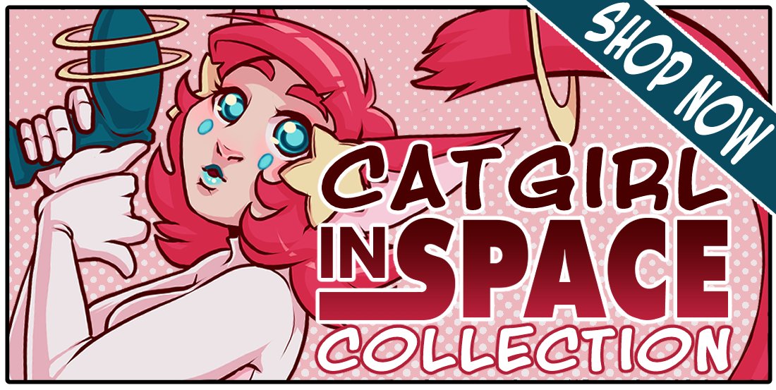 Summer time in space! New space cat-det designs are now available on cotton T-shirts, tank tops, and stickers. Go check it out! 

firecatrich.com/store