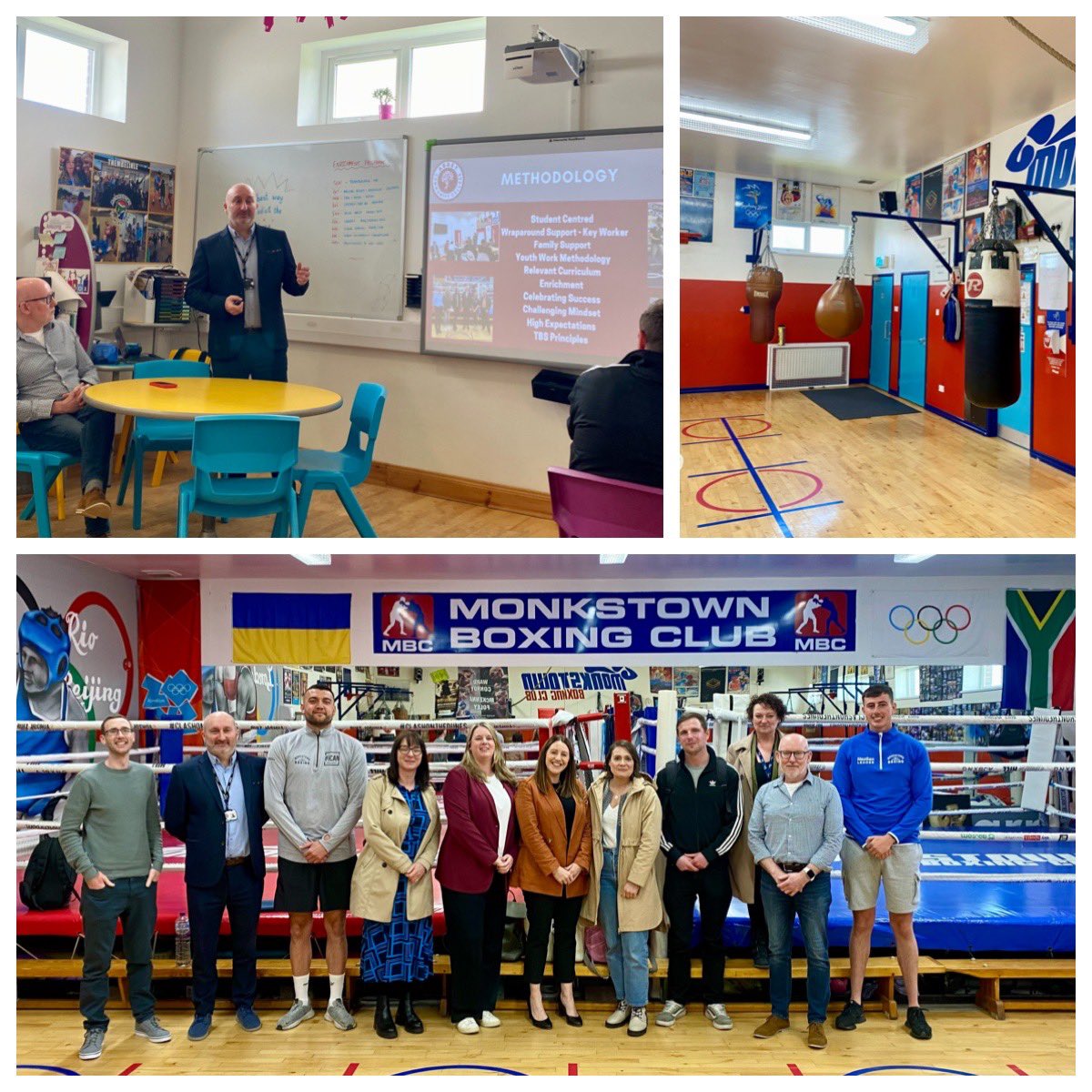 Inspired by the collaborative work between @monkstownboxing and Abbey Community college #Belfast and the work they do across the wider community “we build champions inside and outside the ring” Thankyou for hosting Taking Boys Seriously @EduDetective @sukimorg