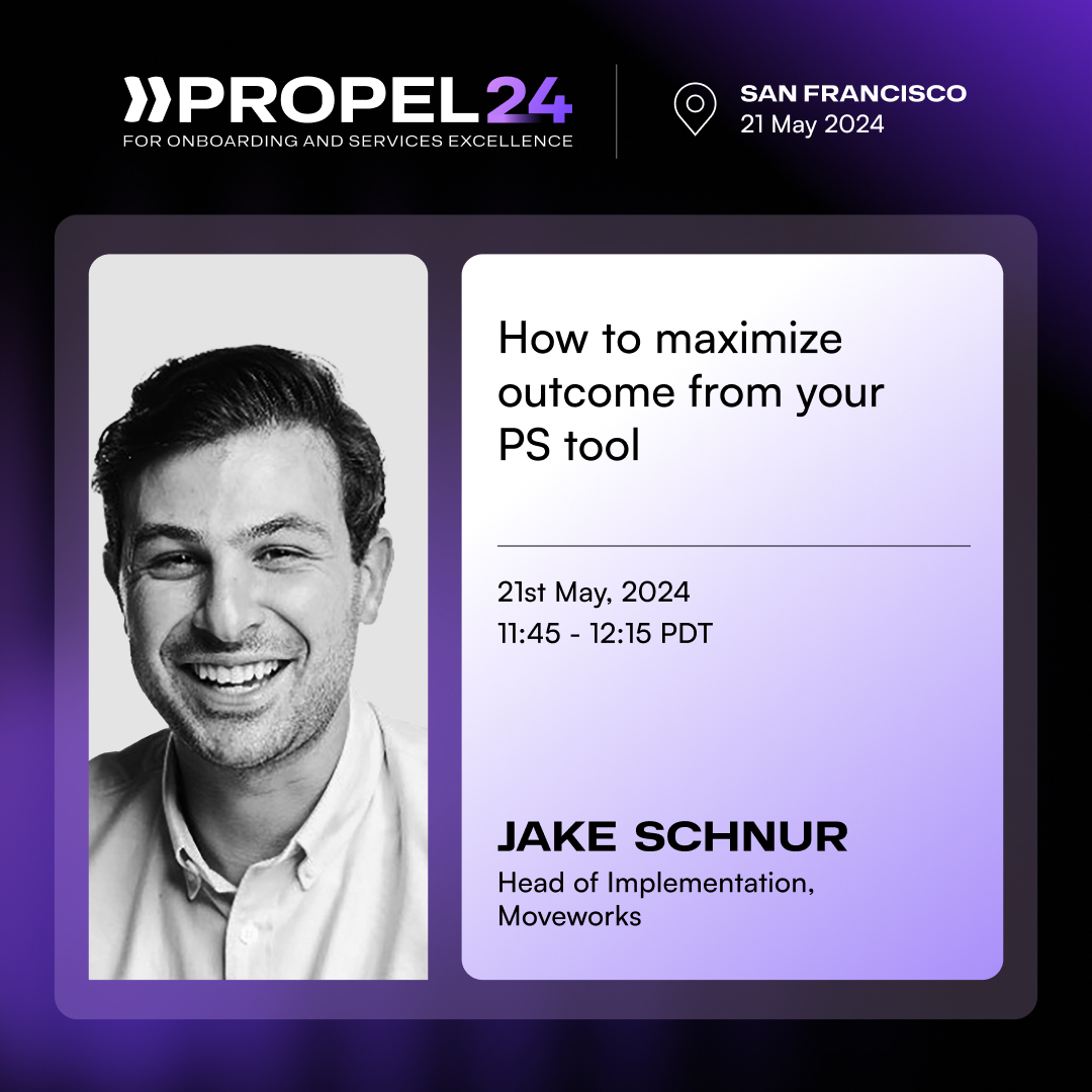 Listen to Jake Schnur, Head of Implementation at @moveworks, speak at Propel24 about how orgs can get the most out of their PSA tools.

Register here: shorturl.at/hnDF8

#ProfessionalServices #Propel24 #Implementation