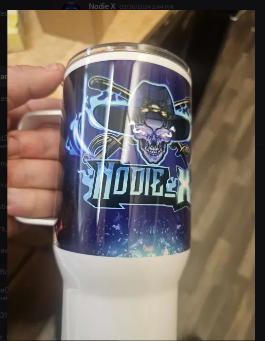 my boy THEDEADMAN, got his travel mug in today, enjoy the cold drinks out of that awesome mug my dude.