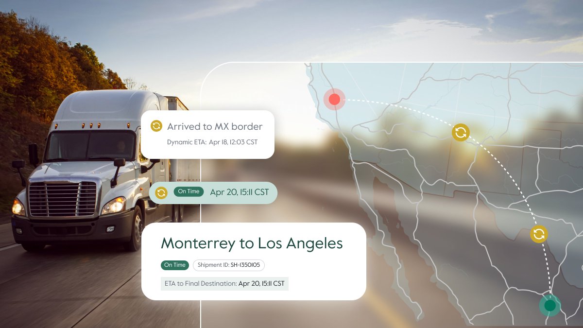 1/4 Unlike competitors who rely on static data, Nuvocargo’s Dynamic ETAs use real-time updates via NuvoOS to dynamically predict and update transit times. This  ensures ETAs are continually refined as conditions change, delivering unmatched accuracy and timeliness.