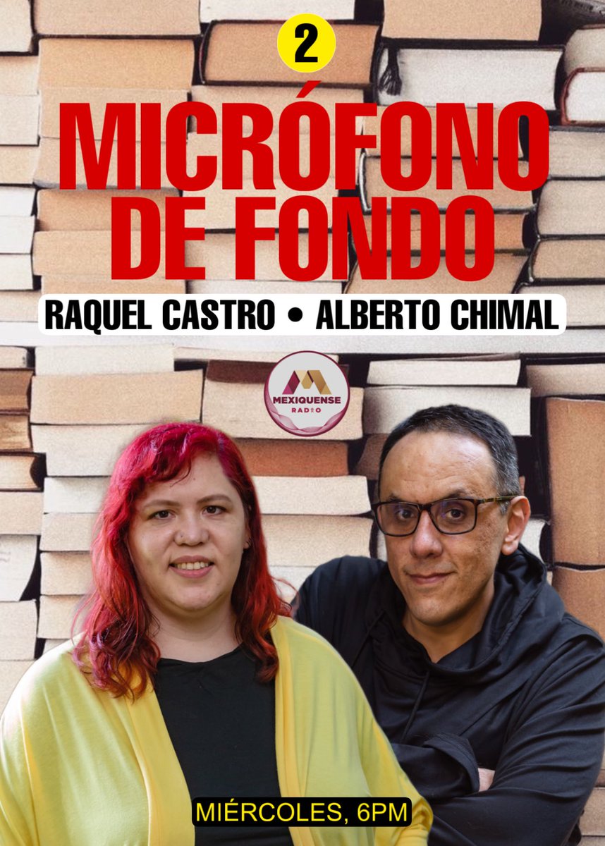 • MICRÓFONO DE FONDO • @MexiquenseR Conversaciones para transformar al mundo 🔊 Increíble dupla narrativa @raxxie_ @albertochimal HOY, 6PM 91.7 FM Metepec 104.5 FM Valle de Bravo 91.7 FM Amecameca 88.5 FM Zumpango radioytvmexiquense.mx #DiaDelLibro