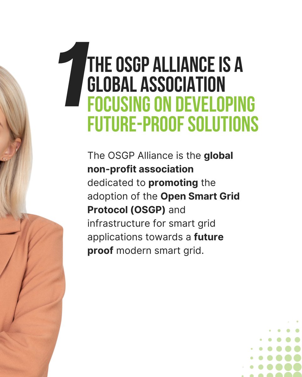 🤝 Are you ready to be part of a global  association shaping the future of smart grid technology? Look no further than the OSGP Alliance! 

We've prepared 6 reasons why you should consider joining us ⏩ check them out 👇 

#OSGPAlliance #SmartGrid #SmartMetering