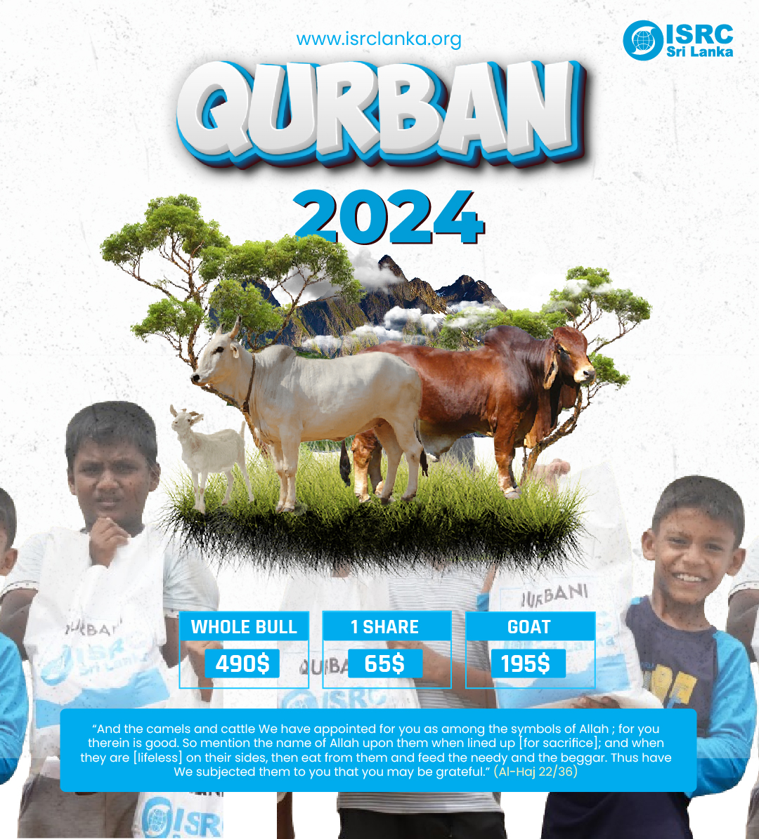 This year, let's embody the spirit of Qurban and make a difference in the lives of those in need. Be a part of bringing hope and happiness to the less fortunate. May our sacrifices be accepted and our deeds be rewarded!

Donate now!

#Qurban #GivingBack #Eidaladha #lka