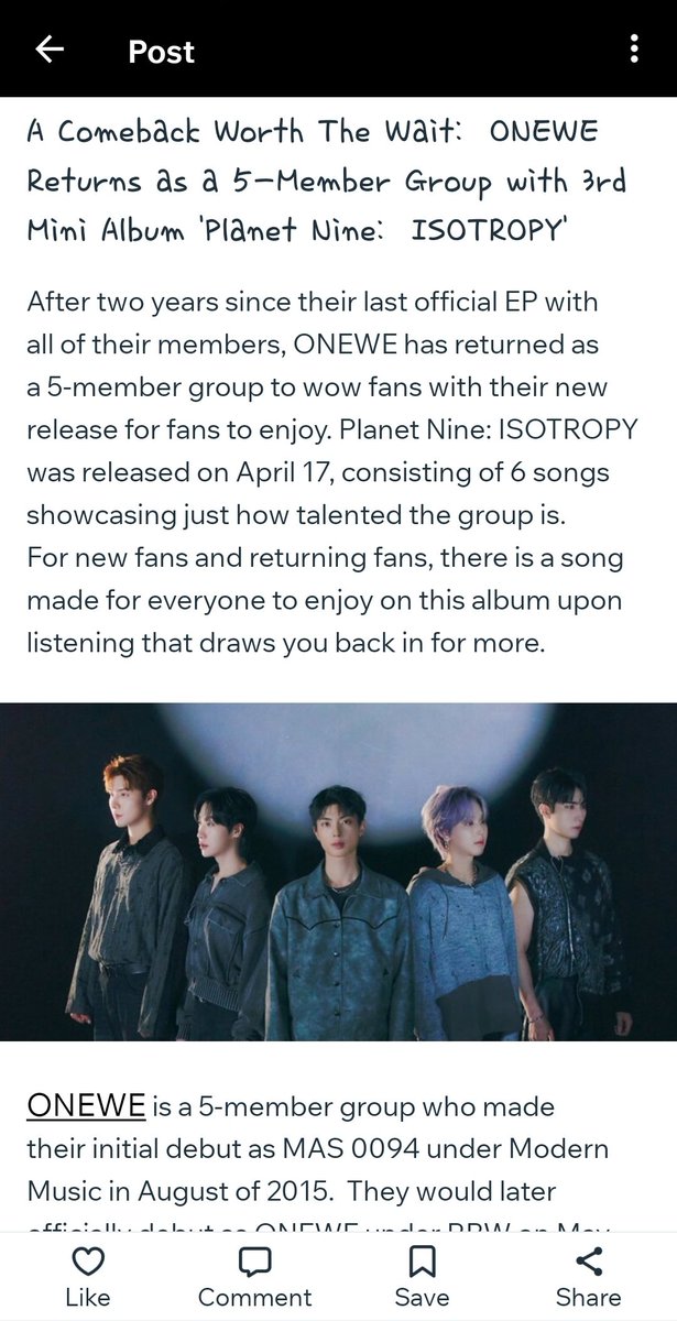KFuseEnt's tweet photo. #WEVE What did you think about having @official_ONEWE back as a five- member group? Check out our review below of their latest comeback!

🔗 https://t.co/V9pygt5JZK

✍️ Written by @ninaswrldd 

#k_fuse #k_fuse_koverage #ONEWE #ISOTROPY #Yonghoon #Harin #Dongmyeong #Kanghyun #Giuk https://t.co/usQgWj5fMj