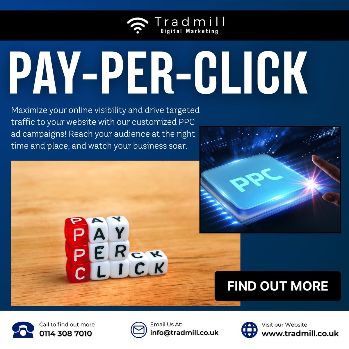 #Tradmill #Newwebsites #Sheffield #PayPerClick #FacebookAds #GoogleAds #InstrgramAds #PPC #digitalmarketing #marketing #socialmediamarketing #socialmedia #digitalmarketingagency #Franchisewithus #franchising #onlinebusiness #SouthYorkshire bit.ly/3OSvPba