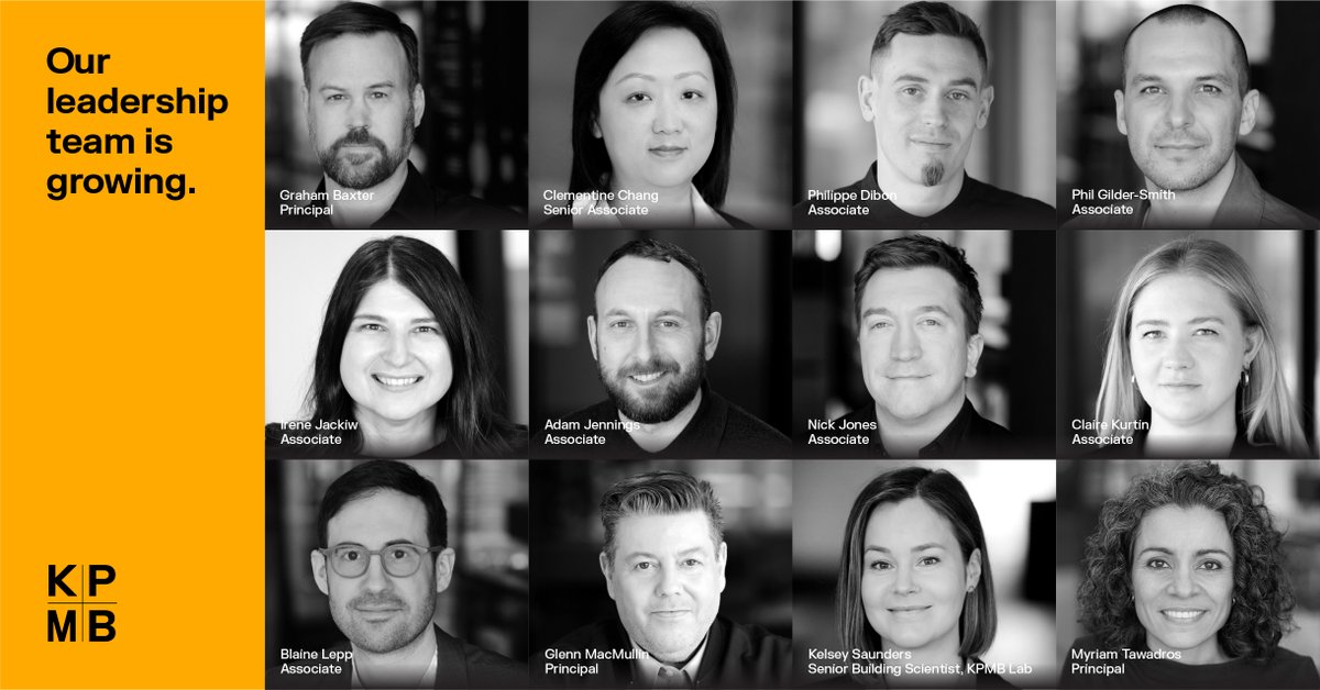 We’re delighted to share that KPMB has appointed three new principals, one new senior associate, seven new associates, and one senior building scientist to its leadership team. Get to know them: kpmb.com/news/kpmb-anno…