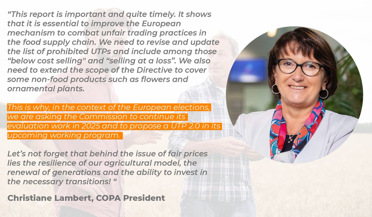 🔎A MUST READ - Commission published a first implementation report showing the relevance of combating Unfair Trading Practices and the need for further 🇪🇺 actions. @COPACOGECA welcome the evaluation report presented yesterday by the @EUAgri on the implementation of the 2019