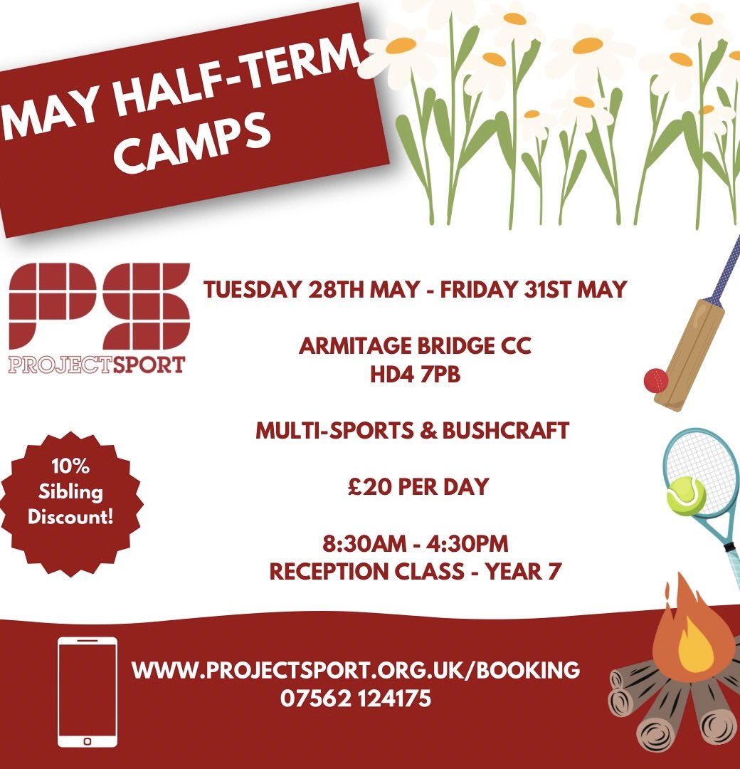 Exciting News! 🌟 This May half term, our Multi-Sport & Bushcraft camps are going ONLINE! 🎉 Book your spot now before it’s gone! Limited spaces available. Don’t miss out on the adventures! 🏕️🏀 #MayHalfTerm #OnlineBooking #adventureawaits #ps