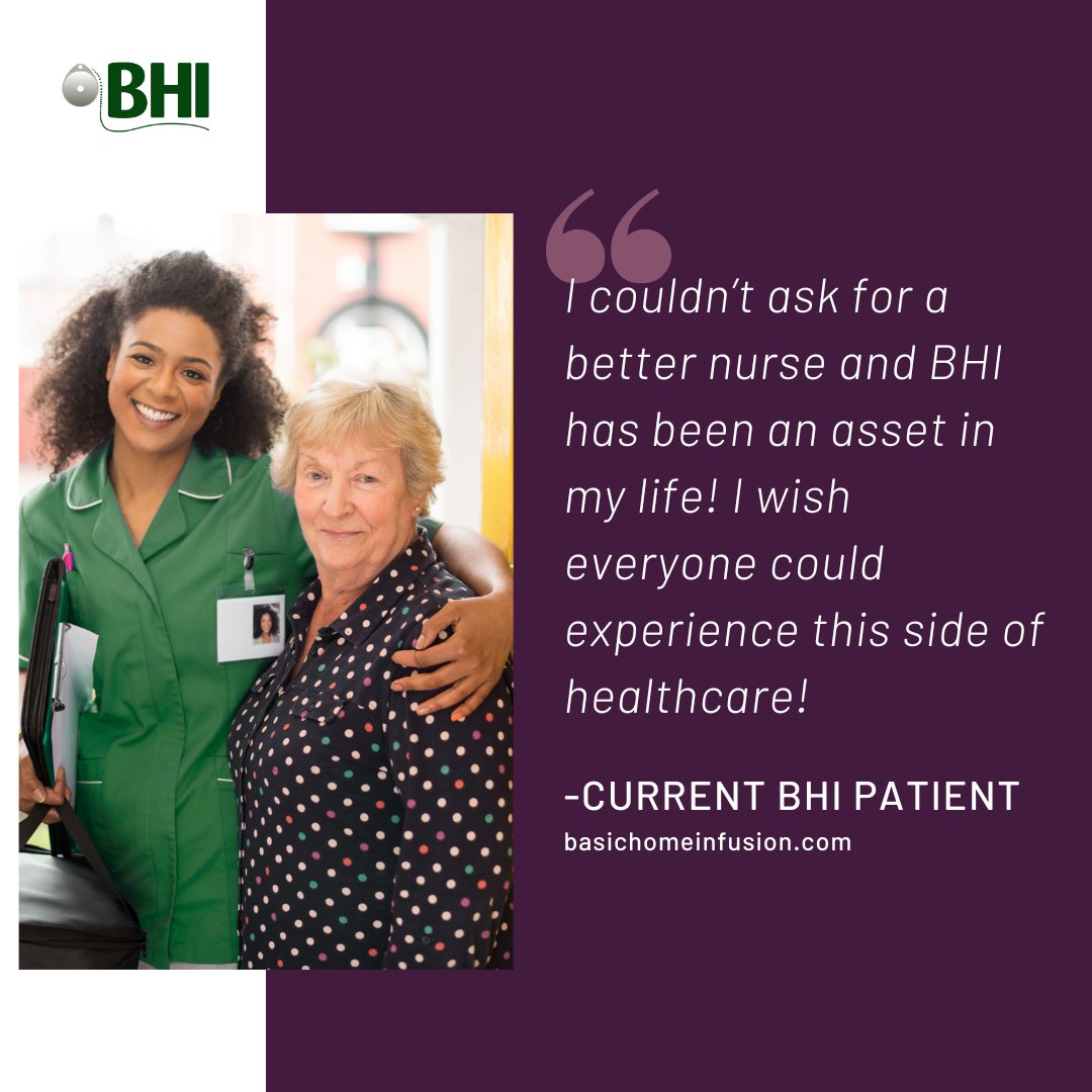 BHI, is committed to providing exceptional care that makes a real difference in our patients' lives.
Discover more about our dedication to healthcare excellence at basichomeinfusion.com
#PatientCare #HealthcareExcellence #BHI #WellnessWednesday #BHInfusion #HomeInfusion #Follow