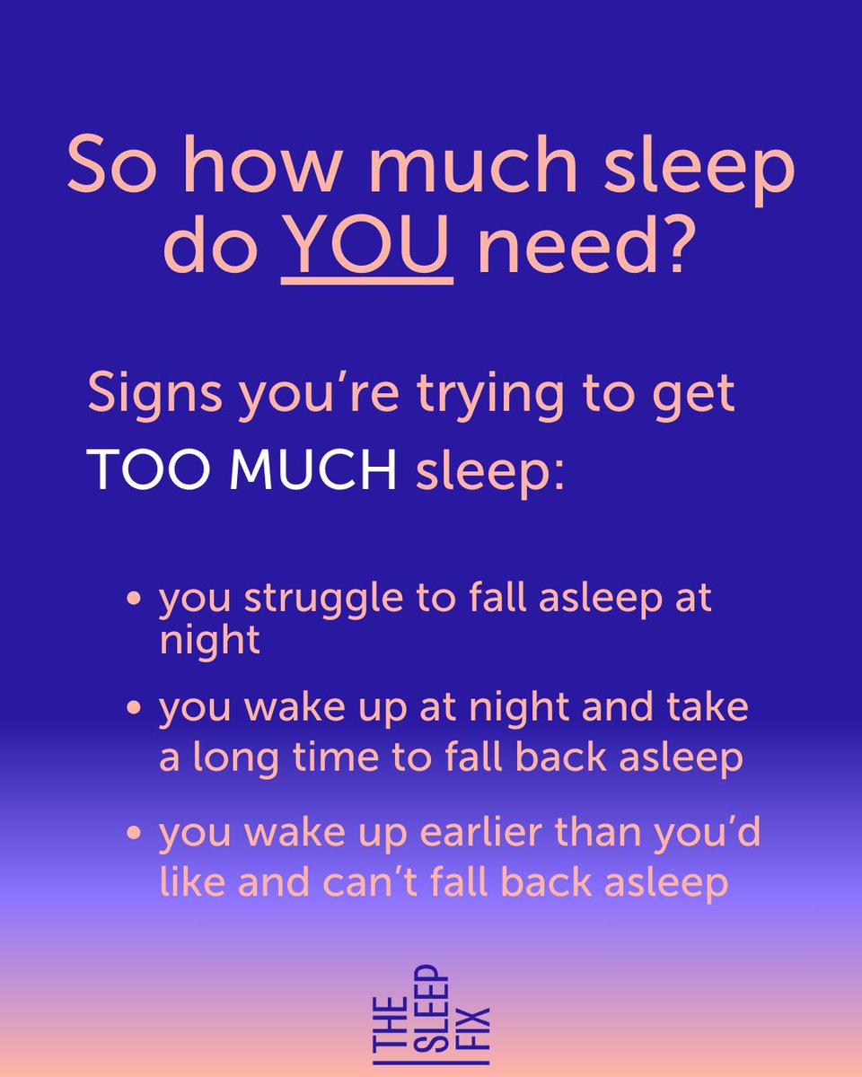 SleepFixMethod's tweet photo. Did you know this sleep myth?

The truth is sleep need is unique to each person, kind of like determining how much food you need to feel full. 

So 8 hours of sleep per night could be too much or too little for you. https://t.co/oMgByaGrcd