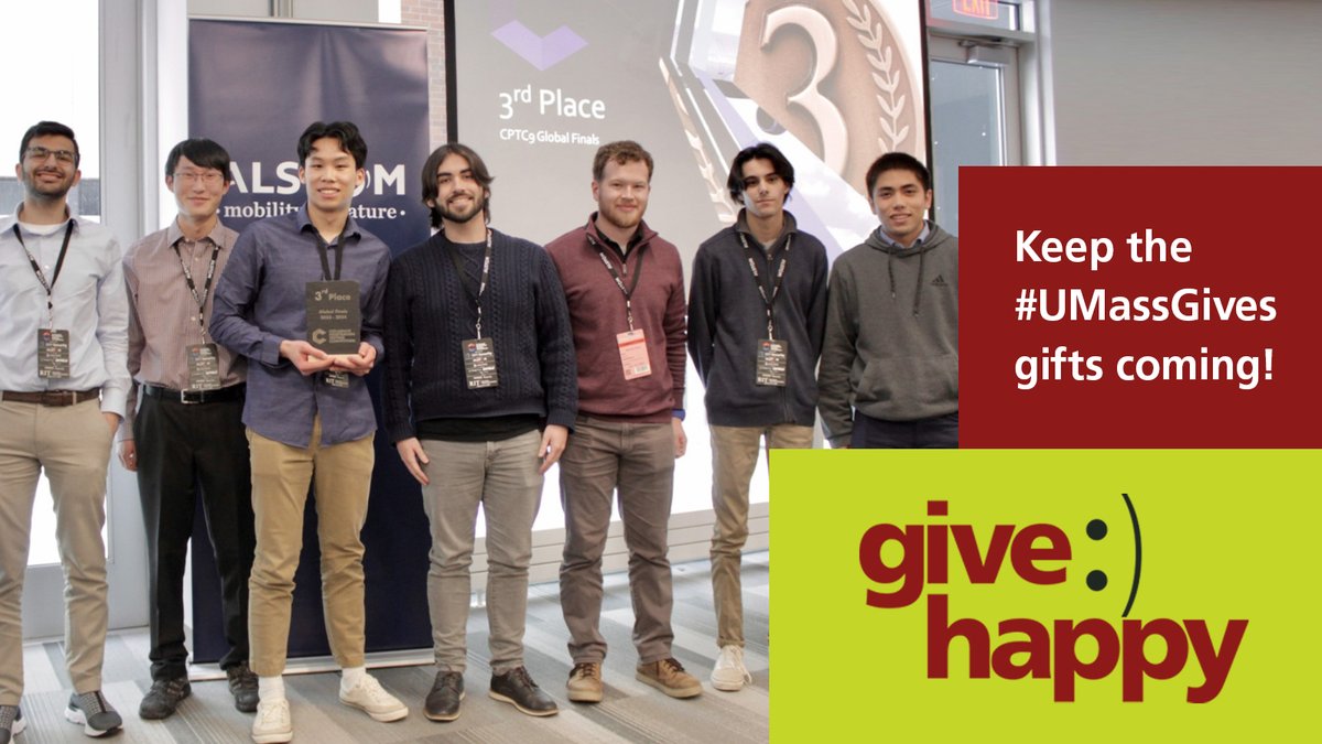 Keep the #UMassGives gifts coming! #GiveHappy and support student organizations like the Cybersecurity Club (@umasscybersec), which serves to inform students about cybersecurity-related topics and teach students useful skills in the field. 🌐🔐 brnw.ch/21wJ8Jw