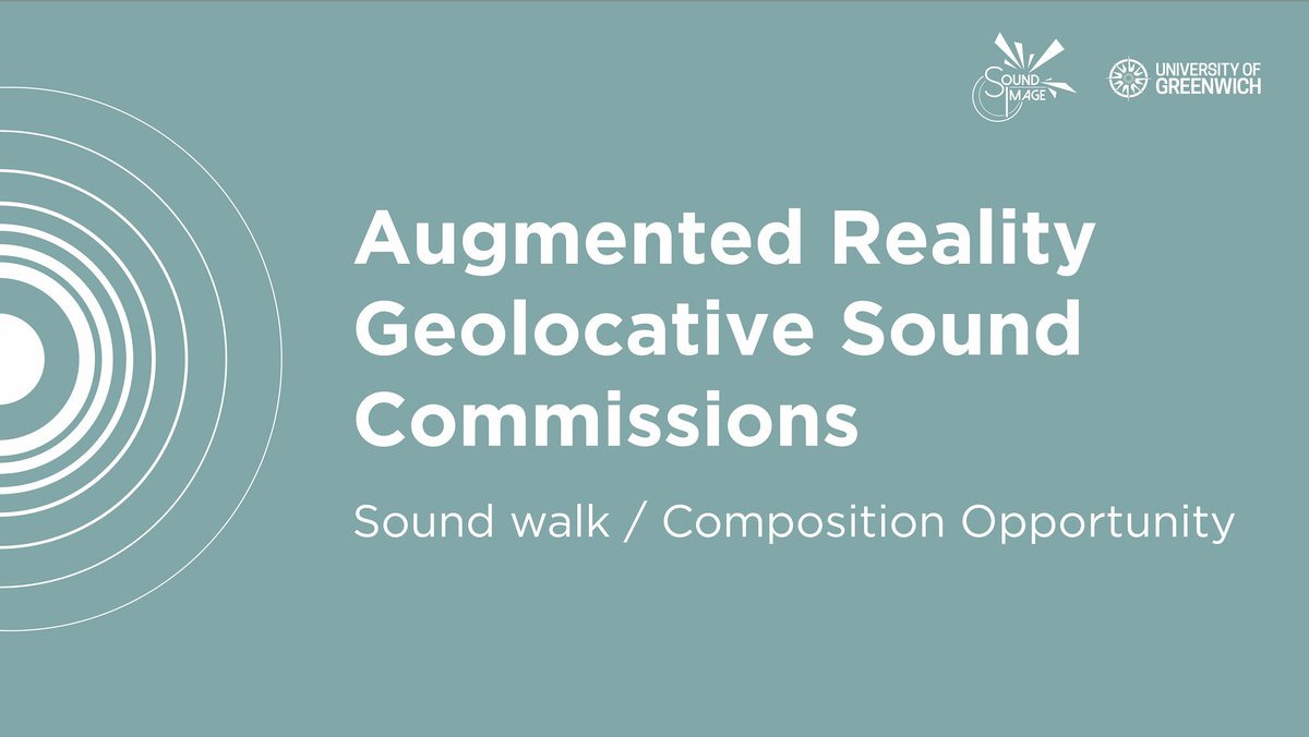 📣 2 x Augmented Reality Geolocative Sound Commissions To launch our new sound app (more info coming soon), we invite sound artists & composers to submit proposals to develop immersive audio experiences in response to the Greenwich Park 🌳🎧 For info➡️ blogs.gre.ac.uk/sound-image/20…