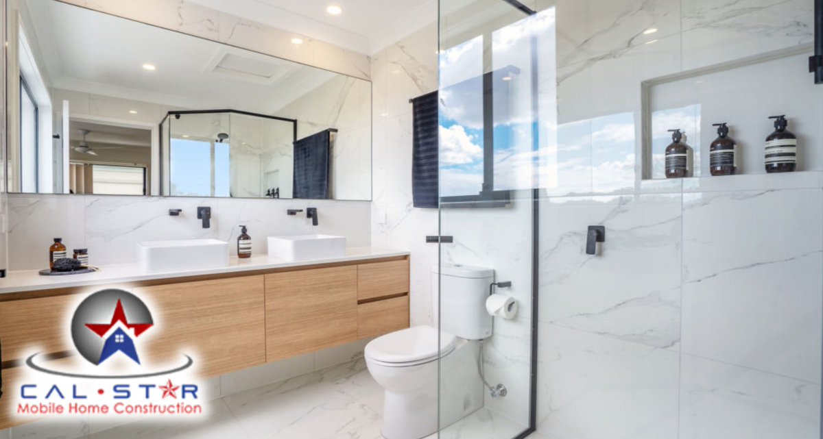 Upgrade to a modern bathroom oasis with our Bathroom Remodeling Services at CalStar Mobile! 🚿✨ Experience spaciousness and luxury like never before. Contact us today to transform your bathroom! #bathroomupgrade #modernluxury #transformyourspace 🛁🔨