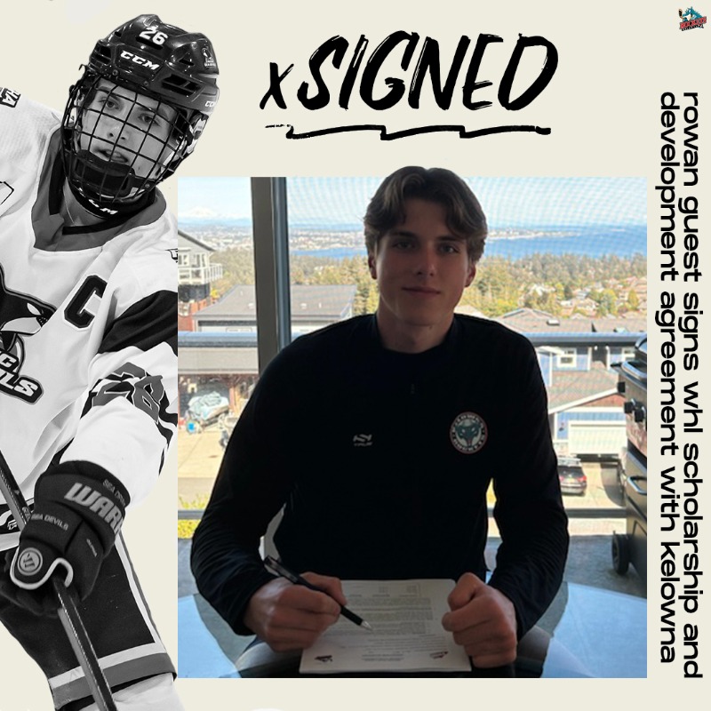 Kelowna_Rockets's tweet photo. Pen to paper, Rowan Guest is the newest Kelowna Rocket!
@CSSHL | @PacificSeaDevil | @TheWHL