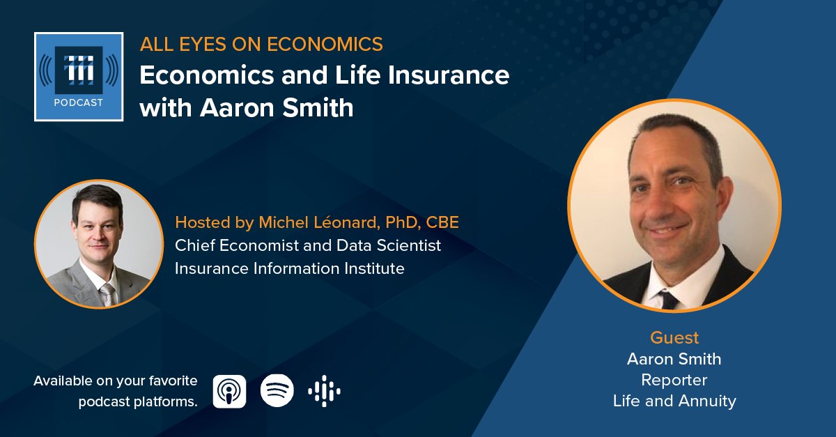 In episode five of @iiiorg's podcast, All Eyes on Economics, @iiiorg Chief Economist @DrMLeonard speaks with Reporter Aaron Smith of @LifeAnnuitySpec on the impact of wider economic trends on the financial health of the #lifeinsurance industry. Listen now: spoti.fi/4499VsS