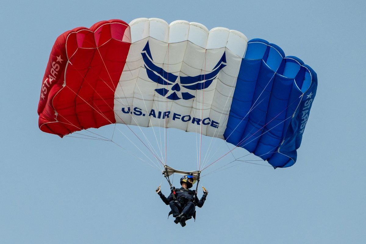 Thunder Over Louisville air show in Louisville, Ky.  4th picture USAFA Cadet jumping the OLD Air Force  Special Tactics and Rescue Specialist  / S.T.A.R.S. parachute.  The 123rd Special Tactics Squadron also participated jumping in Old Glory!  Have a great Wednesday / night.
