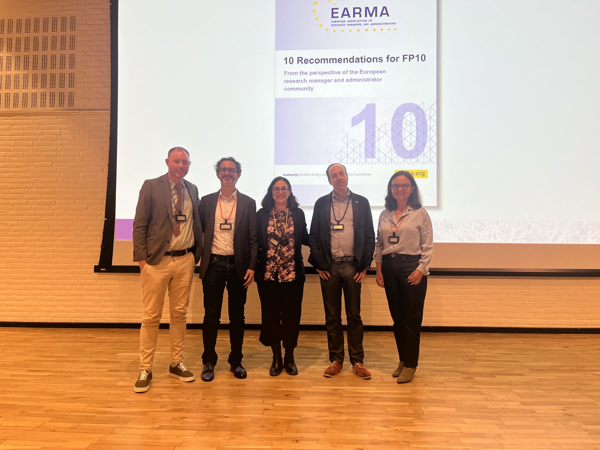 EARMA PRC launched a position paper on the upcoming EU Framework Programme during the #EARMAconference in Odense, Denmark, today 🎊 10 Recommendations for FP10, outlines the priorities for the European #researchmanagement community❗️ Read more👀 👇 🔗bit.ly/4ddkBuv