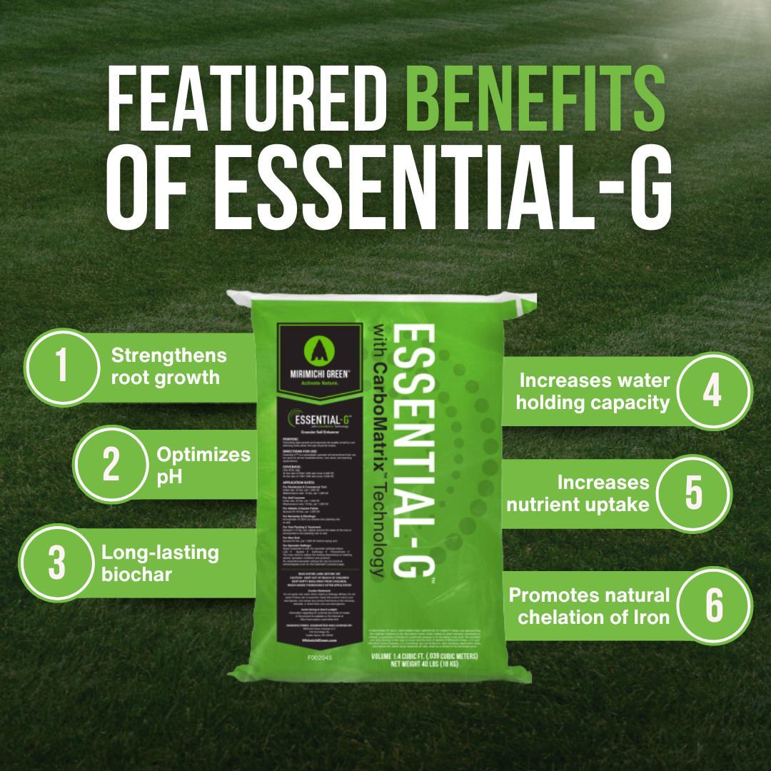 The featured benefits of Essential-G make it an ideal product for your turf management program. ✅