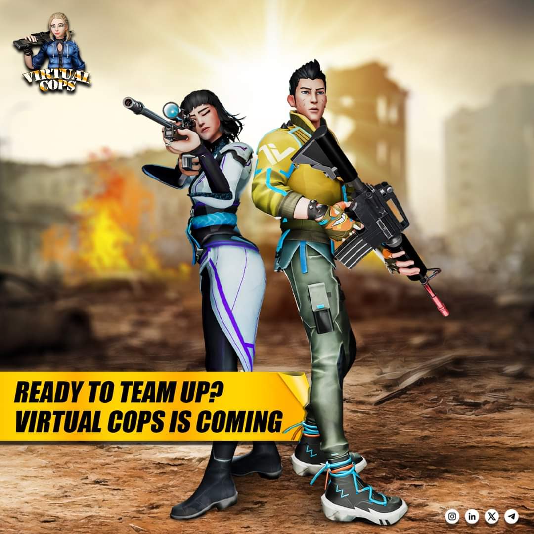 Ready to team up ? Virtual cops is coming.

#virtualcops #virtualcops2 #PlayToWin #PlayToEarn  #P2E  #P2EGame #vzone #vzonesolutions #ComingSoon  #comingout  #newgame