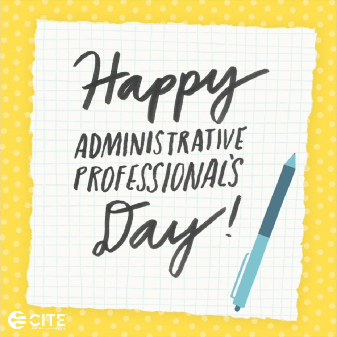 Happy Administrative Professionals Day! Today, we honor the unsung heroes behind the scenes who keep our offices running smoothly. Thank you for your hard work, dedication, and invaluable contributions to your teams! #CITE_EDU #AdministrativeProfessionalsDay